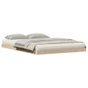 Gulvsengramme Hvit 160x220 cm Massivt Tre Furu