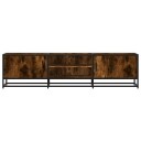  TV-benk røkt eik 160x35x41 cm konstruert tre og metall 8721102839054