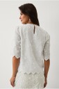 Ellos Collection   Bluse med broderi   Hvit
