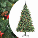  Kunstig juletre med LED  stripelys grønn 240 cm PVC og metall