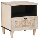  Nattbord med skuff 2 pcs Beige 40 x 33 x 46 cm heltre mango