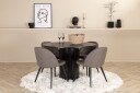 Venture Home Rundt Bianca spisebord med 4 stk  Spisestol  