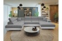 Gabina Sofa med Divan og Sjeselong 4 seter   Hvit/Grå