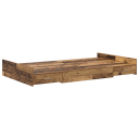  Seng med lagring Gammelt tre 120 x 200 cm Konstruert tre