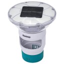 Bestway Flytende sollys med LED lysstrimler Hvit Ø 7,6 cm PC og ABS