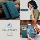 Samsung Galaxy S10 Caseme 013 Series Lommebok-deksel Blå