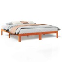  Sengeramme uten madrass voksbrun 160x200 cm heltre furu 8721158636935