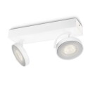 Philips WarmGlow LED Clockwork dobbel spot, Overflateegnet, Ikke-utskiftbare pærer 2 ampuller LED 9 W 2700 K