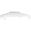 vidaXL Dobbel toppduk til paviljong 310 g/m² 4x3 m hvit