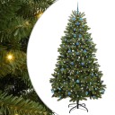 Kunstig juletre med LED  stripelys grønn 240 cm PVC og metall