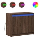  Skjenk med LED brun eik 72x34x61 cm konstruert tre 8721102967443