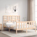 vidaXL Sengeramme med hodegavl 4FT6 double heltre 8720845982218