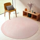 Rundt teppe   Recycled PET with viscose look rosa Størrelse: Ø 200 cm