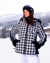 Bumpro Whistler Padded Ski Jacket Black/White - XL