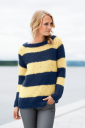 ACNE genser marine/lys gul