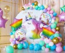 Folieballonger sett Unicorn 5 stk