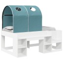  Seng med tunnel 4 pcs Hvit og lyseblå Konstruert tre