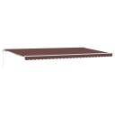  Manuell uttrekkbar markise brun 600x300 cm 3215627