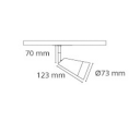 Zip 230V Matt Hvit Glass Spot 6W 2700K Dimbar
