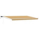 vidaXL Manuell utvidbar markise med LED lamper 4,5 × 3 m