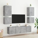  Vegghengt TV-benk betonggrå 40,5x30x40 cm konstruert tre 836902