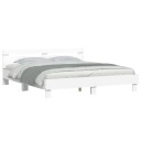 vidaXL Sengeramme med hodegavl hvit 200x200 cm konstruert tre 8721012246096