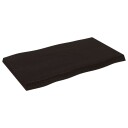  Bordplate mørkegrå 100x60x6 cm behandlet eik naturlig kant 364021