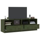  TV-benker 2 stk olivengrønn 67x39x44 cm stål