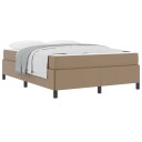  Sengeramme med madrass Cappuccino 140 x 190 cm Kunstlær