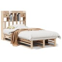  Seng med bokhylle uten madrass 100x200 cm heltre furu 8721158627407