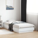  Sengeramme med LED-lys hvit 90x190 cm 8721012285927