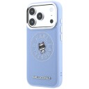 Karl Lagerfeld Point & Choupette-skisse MagSafe-etui til iPhone 18 Pro / 17 Pro Blå
