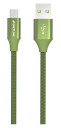 GreyLime Braided USB-A til Micro USB Kabel Grønn 1 m