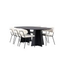 Venture Home Spisegruppe Venture Home Bootcut Oval med 6 Chico Stoler GR23271