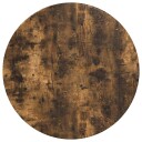 vidaXL Bordplate Ø 70 x 1,5 cm Rund Konstruert tre Røkt Eik