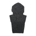 Stone Island Reflective Cotton Knit Balaclava Black Melange