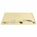 Moomin Silikonmatte for hunder 48x30 cm Gul