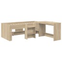  Barneseng med skrivebord Sonoma eik 75 x 190 cm Konstruert tre