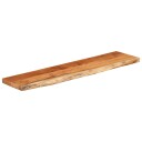  Vegghylle 80x20x2,5 cm rektangulær heltre akasie naturlig kant 8721012089532
