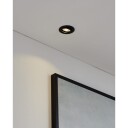 Innfelt lampe Saliceto Ø88 mm 2700K - Sort