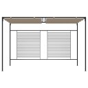 vidaXL Paviljong med uttrekkbart tak 3x4x2,3 m gråbrun 180 g/m²