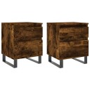  Nattbord 2 stk røkt eik 40x35x50 cm konstruert tre 8721012110786