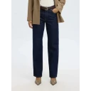 Selected Slwstraight Bea Kori Mw Jeans Noos Navy 26 x 32