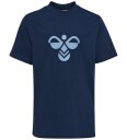 Hummel T skjorte   2 pack   HmlJR   Dress Blues/Flint Stone   Hummel   9 10 år (134 140)   T skjorte Blå Marineblå