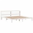  Sengeramme med hodegavl hvit 180x200 cm heltre furu 3306795