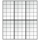 vidaXL Veggspeil 6 stk svart 100x60 cm metall