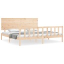 vidaXL Sengeramme med hodegavl 6FT Super King heltre 8720845985868