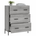 vidaXL Skjenk grå sonoma 69,5x34x90 cm konstruert tre