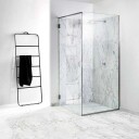 Unidrain GlassLine dusjdør, 97,6 cm, klart glass