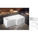 Bathlife Behag Hjørnebadekar, Høyre 1700x850 mm, Akryl, Hvit